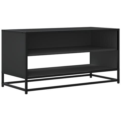 Mobile Porta Tv Nero 91x40x46 Cm In Truciolato E Metallo - Foto 2