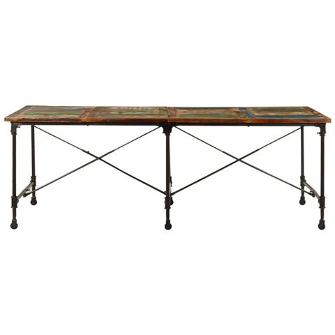 Tavolo Da Pranzo 220x90x77 Cm In Legno Massello Di Recupero - Foto 2