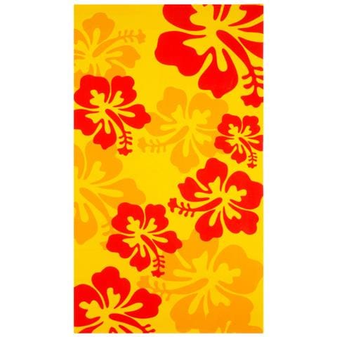 Telo Mare Grande 100x180 Spugna Spiaggia Piscina Maui Fiore Hawaii D7 Telo Mare Arancio - Foto 1