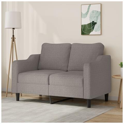 Lusso Casadino -  Divano A 2 Posti Tortora 120 Cm In Tessuto - Foto 8