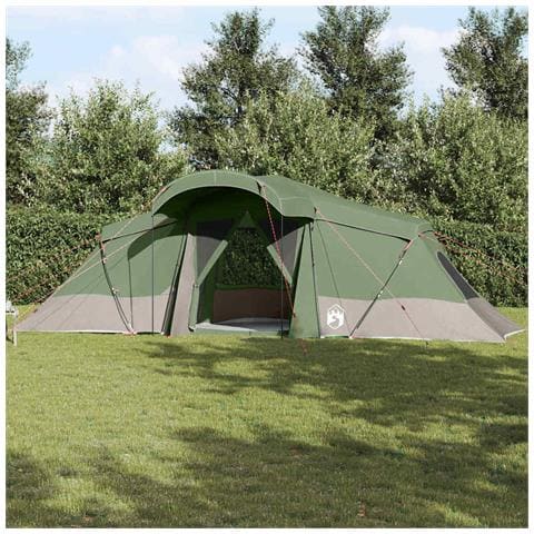 Tenda Familiare  con Finestre a Cupola Verde per 6 Persone Impermeabile - Foto 2