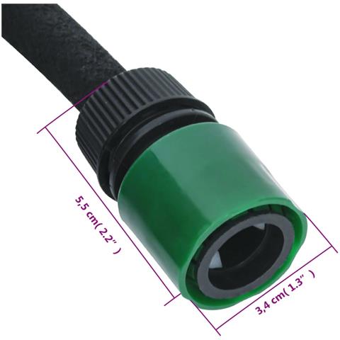 "Tubo di Irrigazione da Giardino Nero 0,6"" 10 m in Gomma" - Foto 9