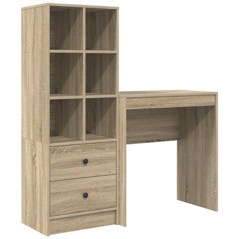 Scrivania con archiviazione rovere Sonoma legno ingegnerizzato - Foto 1