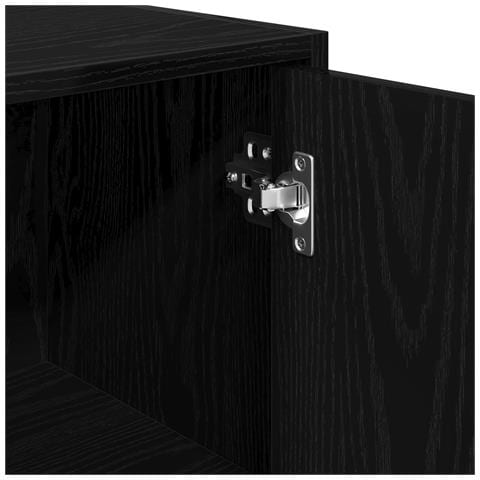 Mobile da bagno Nero Rovere 30x30x183,5 cm Legno ingegnerizzato - Foto 9