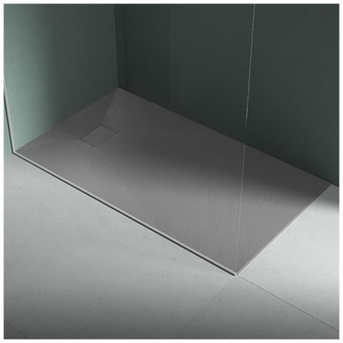 Piatto Doccia In Resina 90x90 Cm Effetto Pietra Colore Grigio Cuba - Foto 1