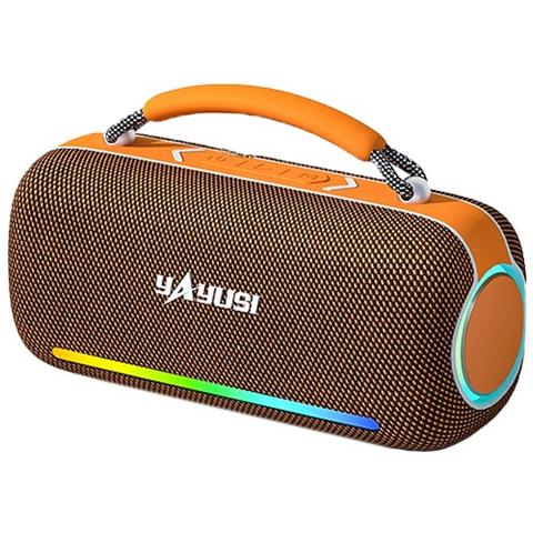 Altoparlante Bluetooth Portatile Per Esterni: Audio Stereo A 360° Con Bassi Potenti E Batteria A Lunga Durata Orange - Foto 1