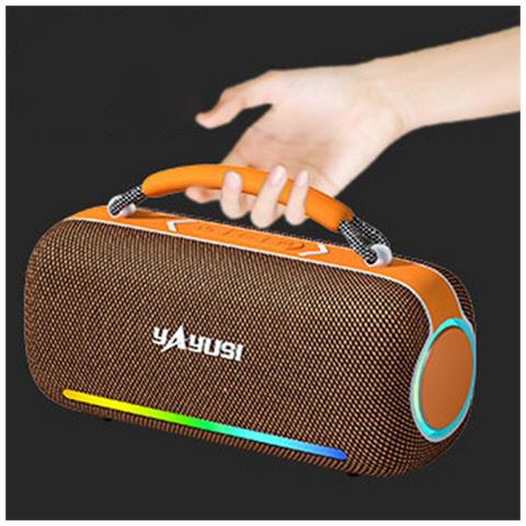 Altoparlante Bluetooth Portatile Per Esterni: Audio Stereo A 360° Con Bassi Potenti E Batteria A Lunga Durata Orange - Foto 2