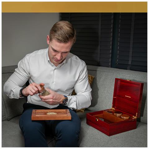 Scatola Di Legno Per La Conservazione E 3 Contenitori Di Vetro Per Erbe Aromatiche Di Lusso - Foto 7