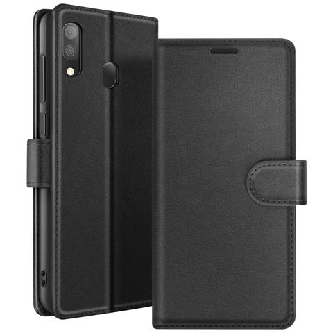Custodia A Portafoglio Per Samsung A30 Con Supporto E Linguetta Magnetica, Nero - Foto 1