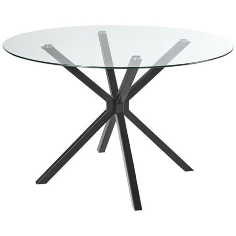 Tavolo Da Pranzo Meston Nero 120 Cm 120 Cm Vetro Temperato - Foto 2