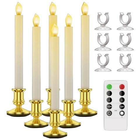 Set Di 6 Candele A Led Senza Fiamma Con Telecomando - Luce Calda E Tremolante - Foto 1
