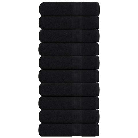 Asciugamani Doccia 10 pz Neri 70x140 cm 360 g/m² 100% Cotone - Foto 1