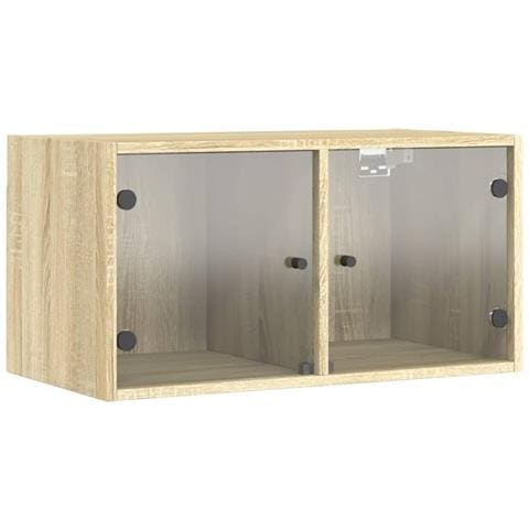 Mobile a Muro con Ante in Vetro Rovere Sonoma 68,5x37x35 cm - Foto 1