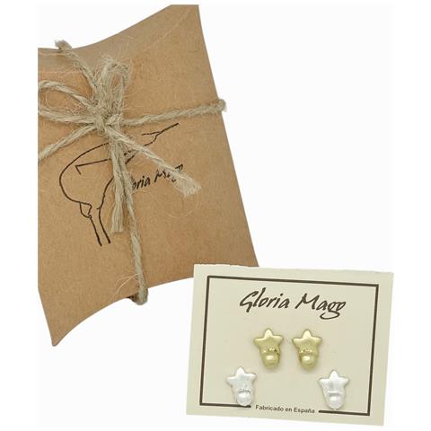 Confezione Di Mini Orecchini A Stella In Argento 10µ E Oro - Foto 2