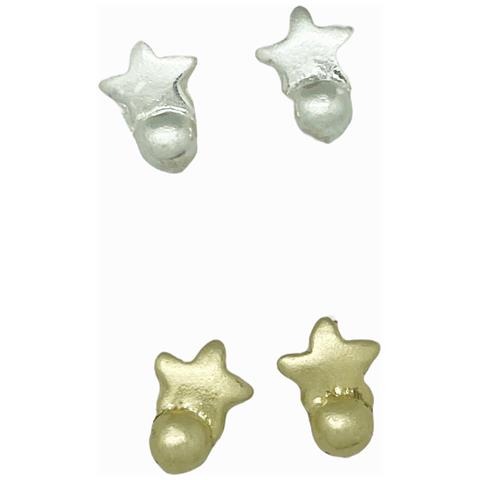 Confezione Di Mini Orecchini A Stella In Argento 10µ E Oro - Foto 6