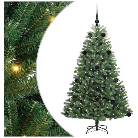Albero di Natale Artificiale con Rami Pieghevoli Verde 150 cm - Foto 1