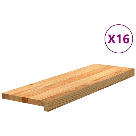 Gradini 16 pz Marrone Chiaro 80x30x2 cm Legno Massello Rovere - Foto 1