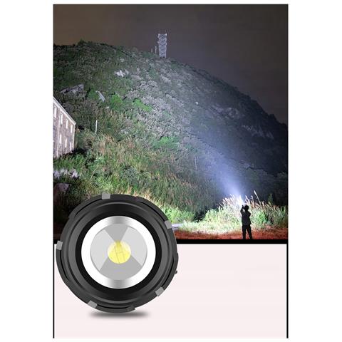 Torcia Tattica Led Black Sniper - 6 Modalità, Zoom Potente | Alluminio Aeronautico, Impermeabile Ipx4 | Uso Militare, Campeggio, Escursioni - Foto 2
