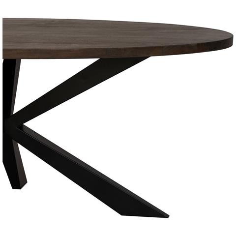 Tavolo Pranzo Ovale Finitura Legno, 200x100x76 - Foto 4