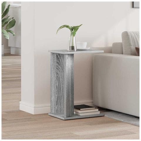 Tavolino Grigio Sonoma 35 x 25 x 50 cm Legno multistrato - Foto 2