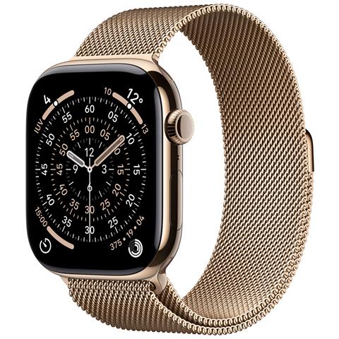 Watch Series 11 GPS + Cellular 46mm Cassa Titanio Oro con Loop in maglia Milanese Oro - S /M - Foto 1