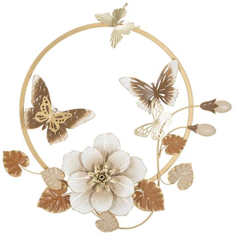 Decorazione In Metallo 3d Farfalla 9-multicolore-metallo-58,4x5,1x63,5 Cm - Foto 1