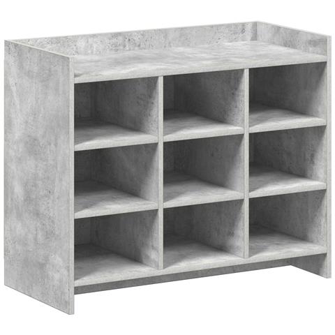 Mobile per scarpe Grigio Cemento 85 x 39,5 x 70 cm - Foto 1