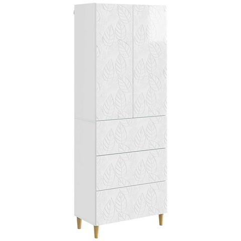 Set di armadi 2 pcs Bianco Lucido 66 x 34,5 x 90 cm - Foto 1