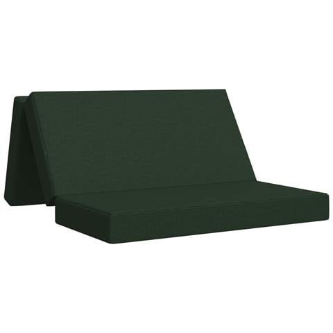 Divano Letto Pieghevole 140 x 67 x 45 cm Verde Scuro - Foto 1