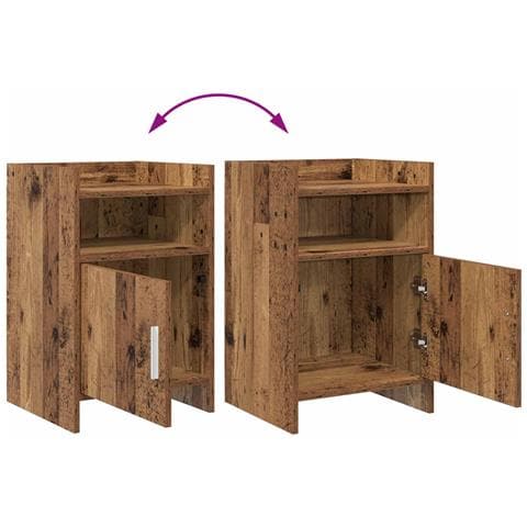 Comodini Legno antico 40 x 36 x 60 cm Legno ingegnerizzato - Foto 9