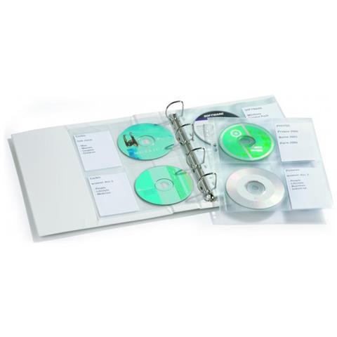 Cd / dvd Cover Light M Busta Porta 4 Cd / dvd Comparti Porta Etichette / libretti 10pz - Foto 1