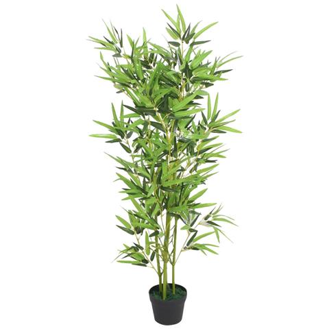 Bambù Artificiale Con Vaso 120 Cm Verde - Foto 1