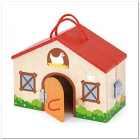 Valigetta Playset Animali Fattoria In Legno Con Personaggi E Accessori Gioco - Foto 3