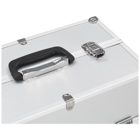 Valigia per Cosmetici 38x23x34 cm Argento in Alluminio - Foto 2