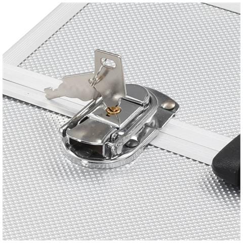 Valigia per Cosmetici 38x23x34 cm Argento in Alluminio - Foto 7