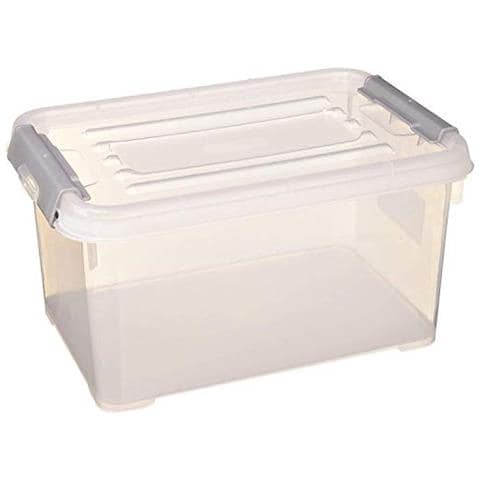 Scatola Contenitore ""more"", Con Coperchio, Capacità 6 L Trasparente / Argento - Foto 1