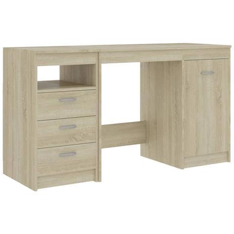 Scrivania Rovere Sonoma 140x50x76 cm in Truciolato - Foto 1