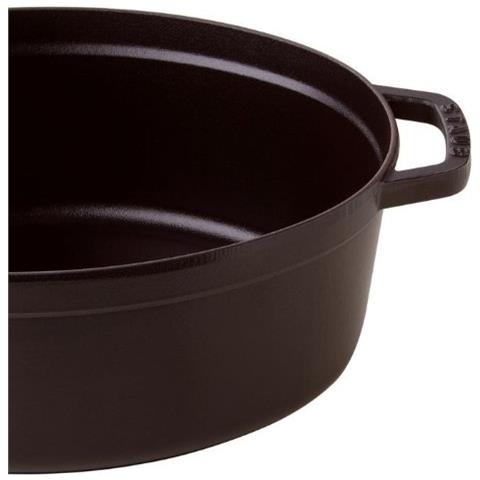 Cocotte in Ghisa con Coperchio Diametro 31 cm Capacità 5.5 lt Colore Nero - Linea La Cocotte  - Foto 5