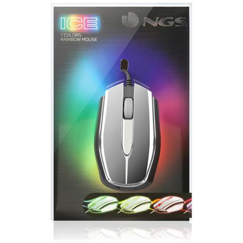 Mouse USB Ice 2400 DPI Retroilluminato Colore Grigio - Foto 2