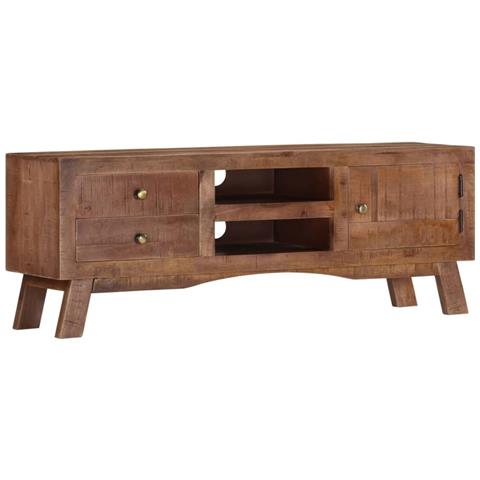 Mobile Porta Tv 110x30x40 Cm In Legno Di Mango Grezzo - Foto 1