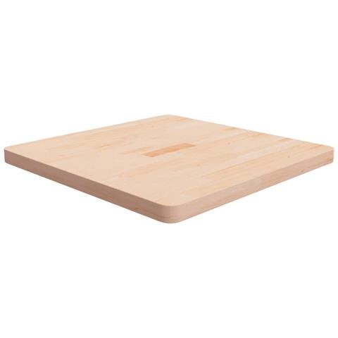 Piano Tavolo Quadrato 70x70x4 Cm Massello Rovere Non Trattato - Foto 1