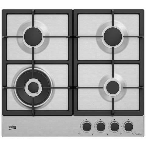 BEKO Piano Cottura HIAW64225SXE a Gas 4 Fuochi Gas Colore Acciaio Inox BEKO Piano Cottura HIAW64225SXE a Gas 4 Fuochi Gas Colore Acciaio Inox