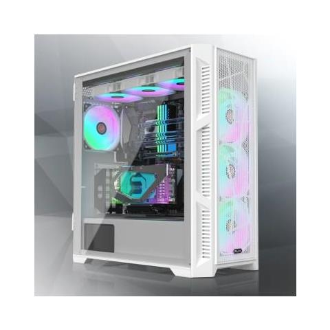 Case Ponos Ultra Midi Tower mini ITX, E-ATX, ATX, micro ATX Porte USB 3.0 Colore Bianco (Finestrato) - Foto 2