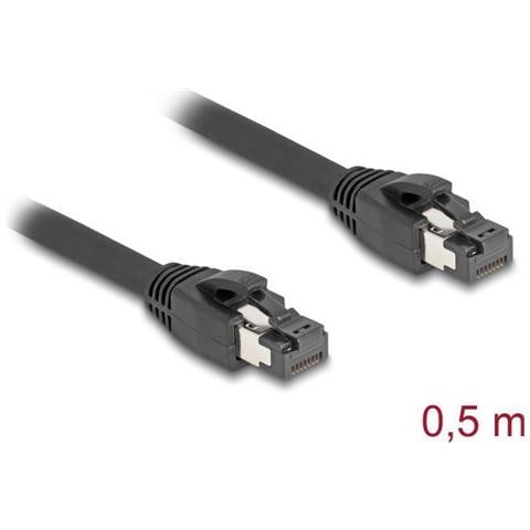 Cavo Di Rete Rj45 Cat. 8.1 S /ftp Da 50 Cm A 40 Gbps Nero - Foto 2