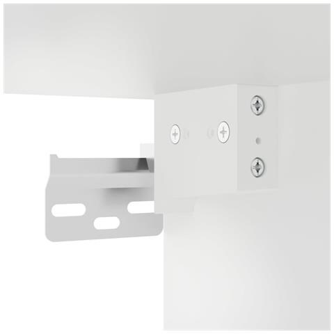 Credenza Bianca 69,5x34x180 Cm In Legno Multistrato - Foto 12