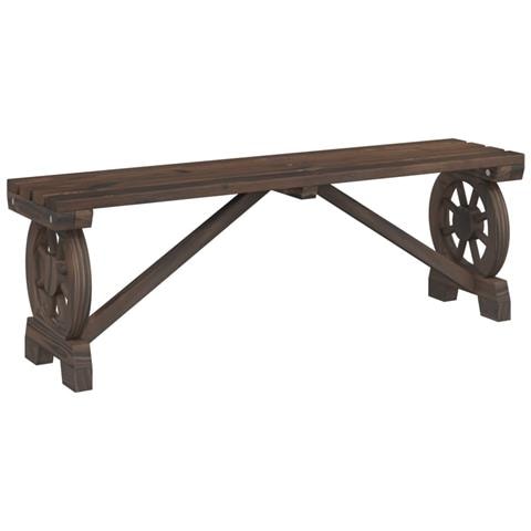 Panca da Giardino 115 cm in Legno Massello di Abete - Foto 2