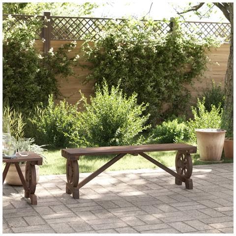 Panca da Giardino 115 cm in Legno Massello di Abete - Foto 3