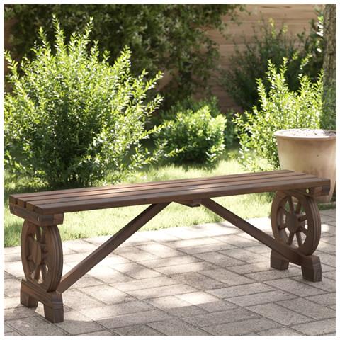 Panca da Giardino 115 cm in Legno Massello di Abete - Foto 1