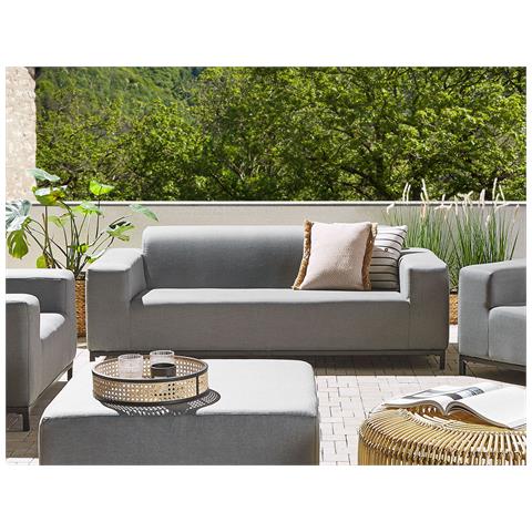 Divano Imbottito Da Giardino Divano Da Giardino Rovigo Poliestere Grigio - Foto 1