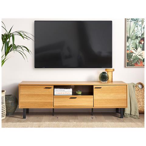 Mobile Tv Legno Chiaro E Nero Claremont - Foto 1